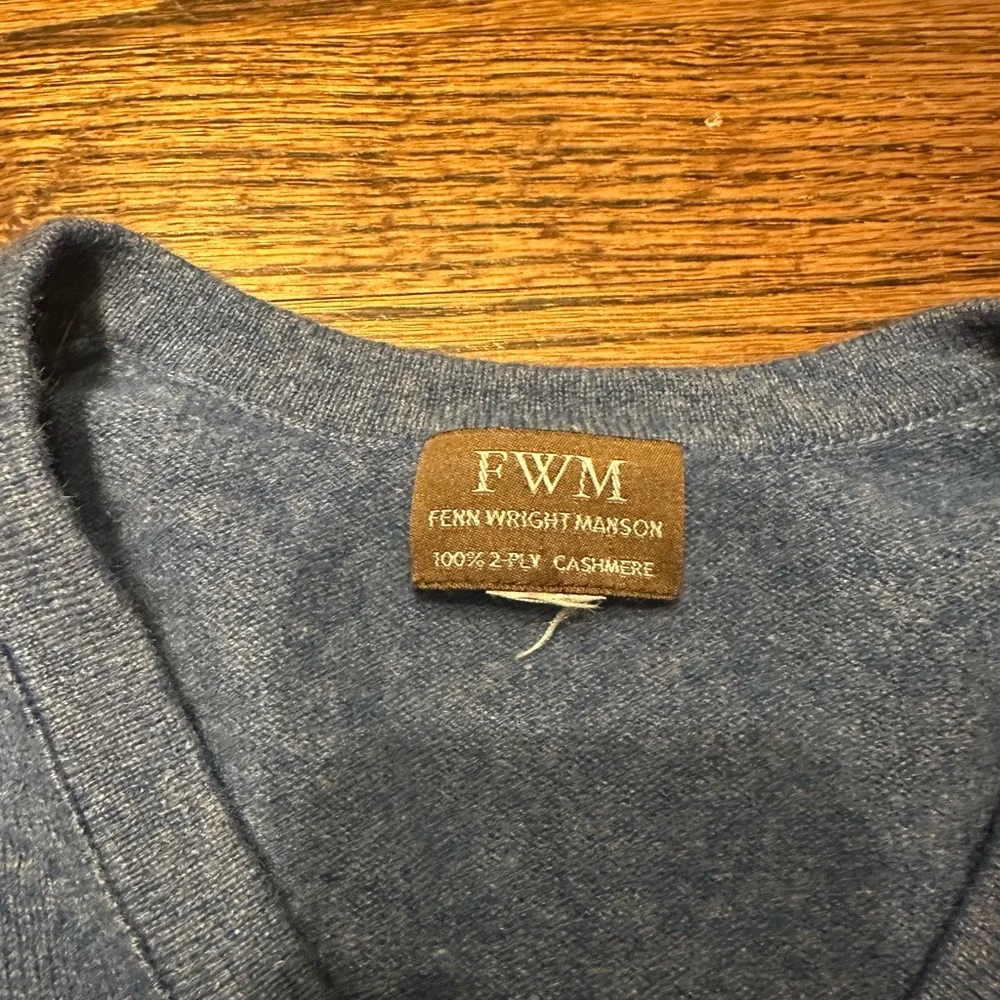 Fenn Wright Manson Soft Blue 100% Cashmere Sweater - Picture 2 of 4
